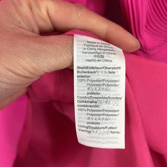 NWT J.Crew bright pink pleated sleeve a line dress sz 2 - Picture 8 of 12